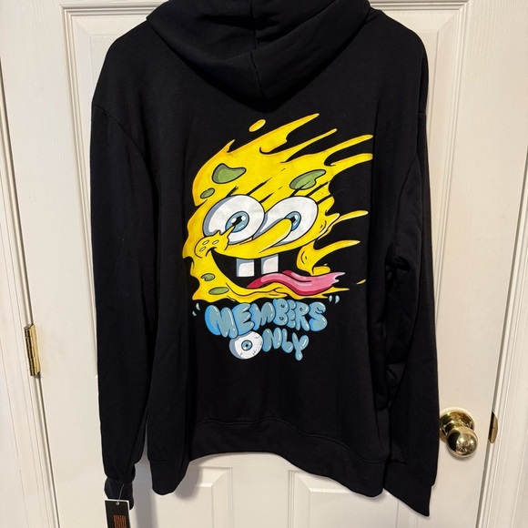 NWT Rare Members Only x Nickelodeon Spongebob Graphic Streetwear Hoodie - Picture 1 of 6